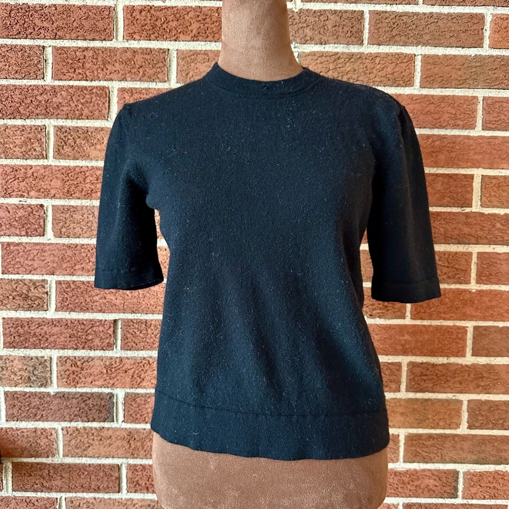 Jones New York 100% Wool Short Sleeve Top, Size L